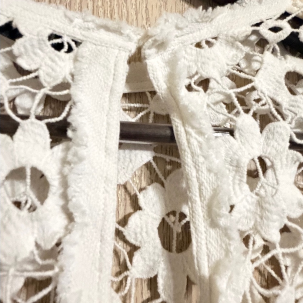 Sandro Paris White Crochet Lace Top – Size 1 (US Small) - Picture 10 of 16